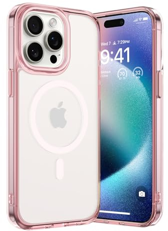 TORRAS for iPhone 15 Pro Max Case with MagSafe, 12FT Military Grade Shockproof, 20W Safe & Fast Charging, Titanium Action Button, Magnetic Protective for iPhone 15 Pro Max Cover, Light Pink