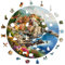 Iconic Puzzles - Portofino, Italy, 100% sustainable wooden puzzle, Gifts for Children and Adults, size M, 350 Pieces