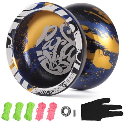 doorslay Professioneller Yoyoball, wettbewerbsfähiger Aluminium-Yoyo-Ball, Yoyoball-Geschenk mit Schnüren und Handschuh