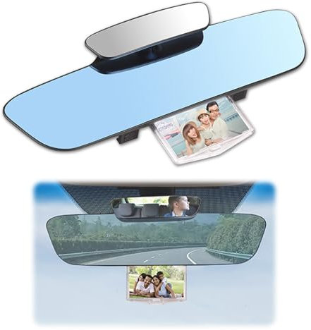 ALLILUYAA Innenspiegel, Auto Spiegel mit Fotorahmen und Baby Auto Rückspiegel, Acryl, Weitwinkelverstellbar, Large Vision, Innenspiegel für Autos mit Dünnen Originalspiegeln