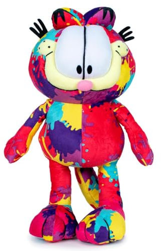 FLOWTOYS Garfield Plüschtier, bunte Katze, 35 cm, offizielles Lizenzprodukt, Sonderkollektion