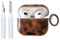 Reownest für Airpods Pro 2/Pro Hülle mit Reinigungsset Cute Aesthetic Amber Brown Muster Design Stoßfeste Schlüsselbund Abdeckung Soft Kopfhörer Handyhülle für Airpods Pro 2 -Amber