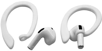 Axvxby 1 paire de crochets d'oreille anti-perte pour casque Bluetooth, adaptés pour Airpods, écouteurs Apple, accessoires de sport anti-perte, crochets d'oreille en silicone, blanc