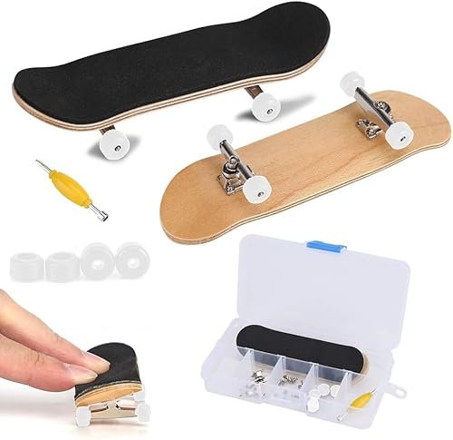 Hominas Mini Skateboard Da Dita, Finger Skateboard Giocattolo Legno Di Acero Mini Skate Fingerskate per Giocare o Come Decorazione