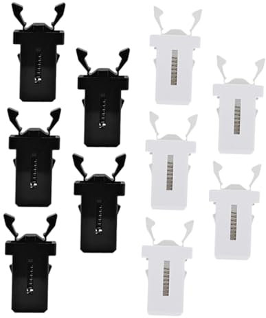 Mobestech 10pcs Universal Trash Can Lid Lock Bin Clasp Touch Top Lid Bin Lock Replacement for Waste Bin Black Plastic Trash Can Locks Self-locking Switch
