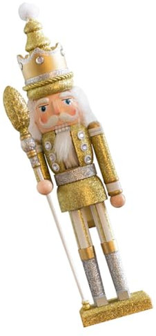 OFFSCH 1stück Weihnachts Nussknacker Figur Ornament Holz Klassisch Dekoration Desktop Handwerk