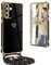 Yutwo Funda para Samsung Galaxy S24 FE con Cuerda, Fundas para Samsung Galaxy S24 FE con Colgante Patrón de Love Suave Carcasa Antigolpes Funda para Samsung Galaxy S24 FE, Negro