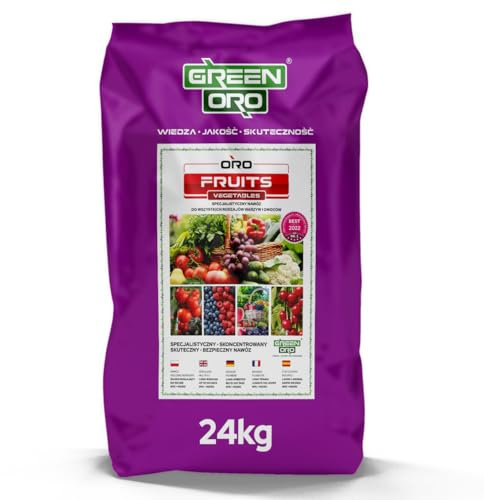 GREEN ORO ORO FRUITS 1,5KG – Fertilizante especial para frutas y verduras, duradero, regenerador, para fresas, frambuesas, vides, árboles frutales y más
