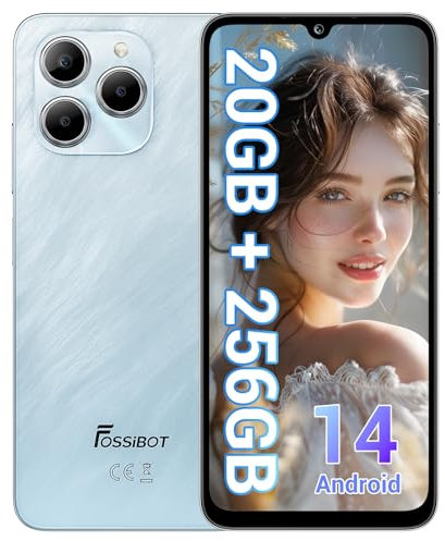 FOSSiBOT S2 Smartphone 2025, Pantalla FHD+ da 6,72'', 20GB+256GB/1TB, 3 Tarjetas sim movil, 50 MP+16 MP, Helio G85 Ultra-Teléfono, 5000mAh Batería, 4G con NFC/GPS/Face ID/WiFi 5/OTG/Fingerprint.