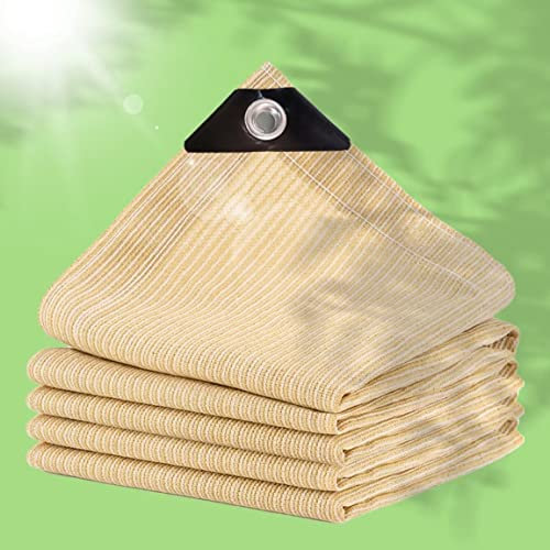 Toile d'ombrage rectangulaire perméable à 90 % avec œillets, protection solaire et résistante aux UV, idéale pour pergola de maison - 2,2 x 5,2 m