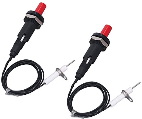 Accenditore Piezoelettrico, Accenditore per Griglia di Ricambio Accenditore per Griglia Pulsante Accenditore Piezoelettrico 2 Pezzi per Caminetto a Gas, Forno, Riscaldatore,