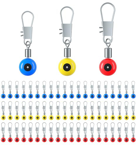 INNAL 100 Stück Angelwirbel Set Angeln Barrel Wirbel Angeln Enthält 3Größen | Wirbel mit Karabiner Angeln Drehgelenk Wirbelsortiment Angeln Angelzubehör