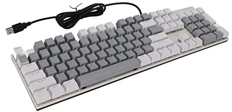 Yctze Tastiera Hanical RGB da 104 Tasti con Interruttori E-tastiera da Gioco USB a Prova di Usura, Graffio, in E E AY (#1)