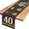 Tischläufer 40. Geburtstag Schwarz Gold, Happy Birthday 40 Tischdecke mit Diamanten, Tischdeko Geburtstag für Männer Frauen 40 Geburtstagsdeko, Tischdekoration 40 Jahre