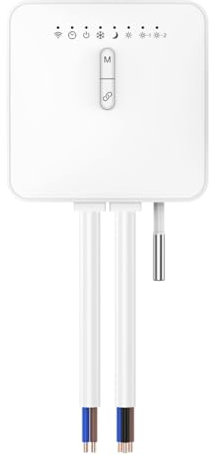 Yominerr Thermostat Intelligent Tuya ZigBee pour Radiateur de Chauffage à Pilote, Prise en Charge de la Surveillance Électrique, Télécommande