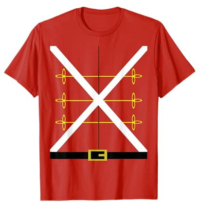 Nutcracker Toy Soldier Uniform Dress Up Christmas Costume T-Shirt