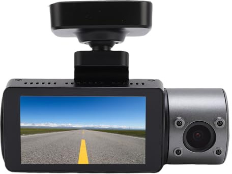 XUMIUZIY 3 Kanal 5G WiFi Dash Cam, 4K 1080p Dashcam mit 170 ° Weitwinkel, 3 Zoll Bildschirm, 24 Stunden Parkmodus, G Sensor, für Autos, Schleifenaufzeichnung, App Steuerung