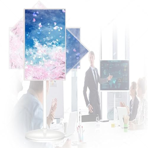 Portable Touch Screen TV 24/27 Inch with Rolling Stand,Android 13 Smart Touchscreen Monitor with Built-In Rechargeable Battery,1080p Ips,Webcam for Kitchen,Bedroom,Bestie Gift 27Inches-8/128GB