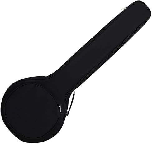 Banjo-Koffer, 14 x 3, 5 x 39 cm, wasserdichter Oxford-Stoff, 5-saitige Banjo-Gigbag mit Tragetasche und Schultergurten, Reißverschluss, schwarzes Etui für schlankere und professionelle Musikinstrumen