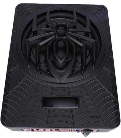 Luocute Caisson de Basse de Voiture Mince sous Le Siège de 10 Pouces 800 W avec Amplificateur intégré, Caisson de Basses avec Lumière Ambiante LED et Kit de Câblage, Caissons de (Application