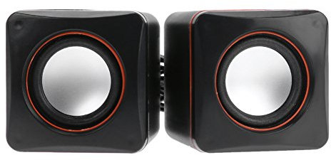 Amazingdeal365 USB 2.0 ordinateur portable Bureau portable Mini haut-parleur Audio Caisson de basse pour ordinateur portable tablette Smartphone