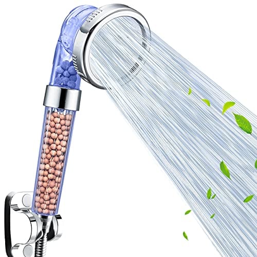 Nosame® Shower Head, Ionic Filter Filtration High Pressure Water Saving 3 Mode Function Spray Handheld Showerheads for Dry Skin & Hair