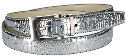 Leather Croc Print Belt