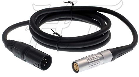 XLR 4 Pin Male to 2B 6 Pin Female Flexible Power Adapter Cable for RED DSMC DSMC2 Camera 5ft