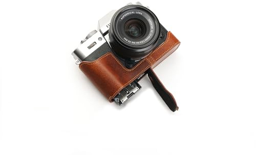 Handgefertigt aus echtem echtem Leder halbe Kamera Tasche Tasche Abdeckung für FUJIFILM X-T30 X-T20 X-T10 Rufous Farbe