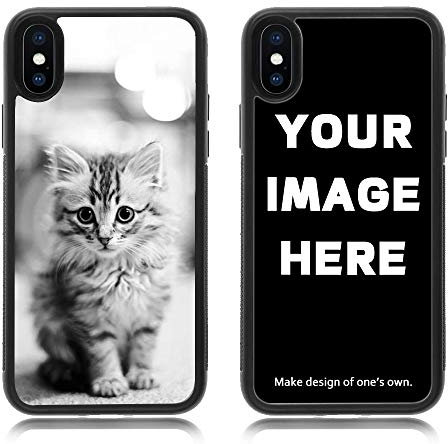 JH ANG Custom Case TPU Shock Absorbing Personalised Photo Phone case for iPhone X black