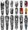 Große Wasserdichte Temporäre Tattoos 8 Blätter voller Arm dauerhafte Tattoos und 8 Blätter halber Arm Tattoo-Aufkleber für Männer und Frauen (58X18CM)…