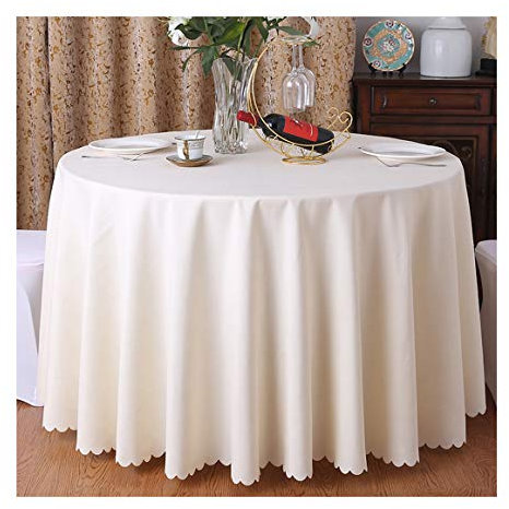 CIEEIN CIEHT Tischdecke Schreibtisch Tischtuch Tischwäsche Couchtisch Küchentischabdeckung Party Hochzeit Tafeltuch Rund Beige 240cm