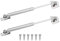 2 Pack Gas Strut, Slow Down Lift Stay Support, Hinge Spring, Soft Close Hinges for Kitchen Cabinet Hinges Cupboard Door Toy Box, Heavy Duty Lid, Silver Electroplating, 100N