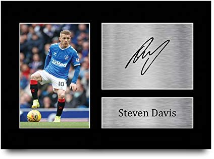 HWC Trading A4 Steven Davis Rangers Gifts gedrucktes Autogramm Bild für Fans und Fans – A4
