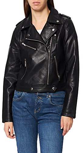 Noisy May Rollo Jacket Donna Giacca in similpelle nero M 100% poliestere
