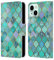 Head Case Designs Officially Licensed Micklyn Le Feuvre Mint Green Moroccan Leather Wallet Case Compatible With Apple iPhone 13 Mini