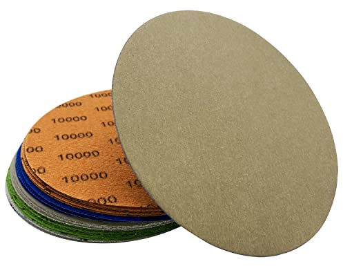 25 Stück 150mm Runde Nasse Trockene Wasser Schleifscheiben Körnung 3000 4000 5000 7000 10000,Exzenterschleifer Schleifpapier für Holz, Metall & Auto