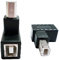 SHANFEILU 90 Grad USB 2.0 Typ B Drucker-Adapter, USB 2.0 B Stecker auf Typ B Buchse, Down-Angle-Druck und Datenübertragungs-Verlängerung für Drucker, Scanner, Fax-HDD, 2 Stück