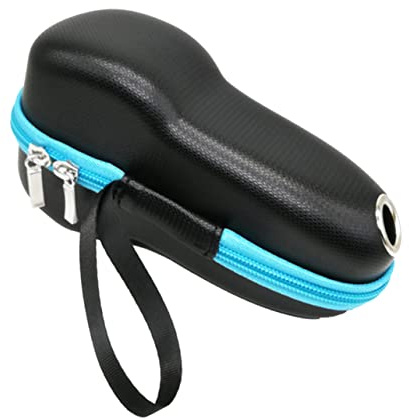 VILLCASE Boîte de Rangement pour Rasoir Électrique à Trois Têtes Étui Antichoc en PU Poche Filet Paquet de Rangement Portable pour Accessoires de Rasage Voyage Homme