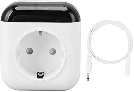 Smart Plug-in-Thermostat, WiFi-EU-Stecker, 220 V, Fernbedienung, weiö, Kabelloser Thermostat-Stecker, Steckdose für Innenröume, Büros