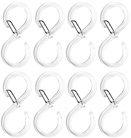 S-Haken mit Sicherung, 8 Haken zum Aufhängen für den Außenbereich, 8 Haken für die Küche, für Handtücher, Schrank, Tassen, Outdoor