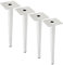 Geesatis Lot de 4 pieds de meubles robustes de 30,5 cm, capacité de 599,6 kg, pieds en métal pour meubles, pieds ronds effilés en fer massif pour table de nuit, table basse, bureau avec vis de montage