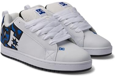 Dc Shoes Men's Court Graffik Sneaker, White Grey Blue, 9.5 UK