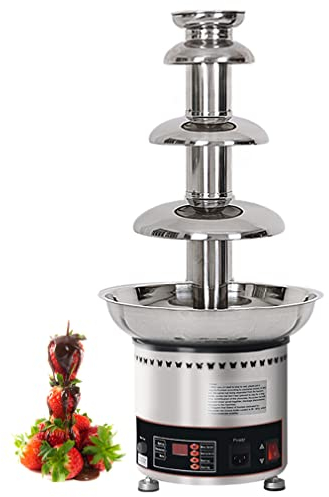 Commercial Chocolate Fountain, 4/5/6/7 Tiers Stainless Steel Sauce Melting Pot, Chocolate Melt Heating Fondue Machine Sauce Heater for Party Restaurant Wedding and Birthday