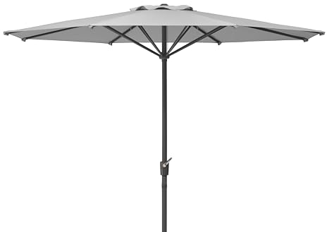 Schneider Sonnenschirm Korsika, Silbergrau, 320 cm rund, 711-83, Gestell Alu/Stahl, Bespannung Polyester, 8,1 Kg