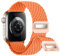 Nepfaivy Geflochtenes Armband Kompatibel mit Apple Watch Armband 40mm 41mm 38mm 42mm, Nylon Elastisches Band mit Magnetischer Schnalle für iWatch Series 10/9/8/SE/7/6/5/4/3/2/1, Orange