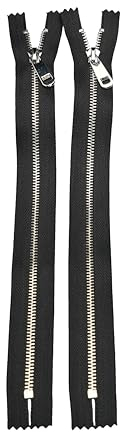 Amykite 2 Stück 20cm Metall Reißverschluß,Ersatzreißverschlüsse,5 mm Nicht teilbar Reißverschlüsse,hochwertige Reißverschluss,für Jeans,Stiefel,Geldbörse,Lederwaren und mehr (Silber)