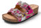 JOMIX Sandalias Mujer Verano con Hebilla Chanclas Mujer Brillantes con Strass Sandalias Mujer Cuña Playa Piscina Mar Elegantes, Fucsia, 38 EU