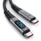 CSL - 1,5m USB 4 Kabel - Typ C Gen 3x2- mit Display - 240 Watt – 40 Gbit/s Datenkabel Ladekabel - 8k 60Hz – 4k 120 Hz - 3-fach Schirmung – Nylon-Ummantelung - kompatibel mit iPhone iPad Samsung Google