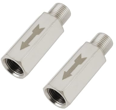 ECSiNG Pneumatisches Isolationsventil für Luft, Wasser, Öl und Gas, BSP-Außengewinde, 1/8 Zoll Außengewinde, Messing, 2 Stück